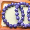 Bracelets à maillons en Mica lilas naturel, bijoux pour femmes et hommes, Fengshui, perles de guérison, de richesse, cadeau en cristal, 1 pièces, 10MM