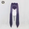 PRE-UWOWO Juego Genshin Impact Mona Megistus Peluca de cosplay Reflexión astral 90 cm Púrpura Doble cola Y0913319T