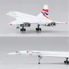 14cm 1 400 Model Alloy Concorde Air British France Airplane 1976-2003 Flygbolag Display Toys Model Collection for Children 240115