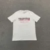 トラップスタートラックスーツメンズTシャツ半袖プリント衣装シェニールトラックスーツブラックコットンロンドンストリートウェアS-XL 4x6FZ