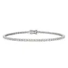 Luster smycken 10k 14k Pure Gold Created Halsband Gruwn Stone Tennis Chain Lab Diamond Armband