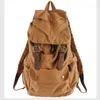 Moda vintage deri askeri tuval sırt çantası erkek sırt çantası okul çantası backpack backpack kadın çıplak erkek sırt çantası 240113