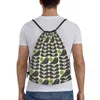 Kopplingspåsar Orla Kiely Multistem Birds Drawstring Bag Män Kvinnor Fällbar gym sportsäck Sackpack Scandinavian Flower Storage Ryggsäckar