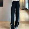Feminino primavera outono terno esportivo coreano elegante moda esportes camisa de manga comprida suspensórios calças largas perna conjunto de três peças 240115