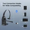 Earphones EKSA H5 Bluetooth 5.0 Headsets PC Wireless Headphones 2 Mics ENC Earphones with Charging Base USB Dongle for Office