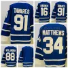 Özel Hokey Jersey Erkekler Kadın Genç Toronto Maple'Lafs''''hokey Forması Auston Matthews John Tavares Mitchell Marner William Rielly Mavi Arenas Ters Retro