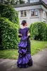 Robes de bal victoriennes vintage robe de bal froncée costume historique corset robes d'occasion spéciale manches courtes dentelle noire longueur de plancher robe de soirée pour femmes