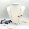 Colliers de perles de créateurs de bijoux marque c-lettre de couloir chaîne de counch