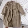 Girl Dresses Girls' Autumn Winter Fashion High Neck Long Sleeve Pullover Solid Color Casual Fashionable Kids Children's Clothing