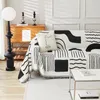 Rainbow Lines Chenille Sofa Cover Cloth Blanket Full Universal Couch Towel Dust Proof Cushion 240115