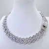 2024 Bijoux de mode Iced Out Sterling Silver Collier Chaînes VVS Moisanite Cuban Link Chain