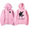 Męskie bluzy bluzy RAP Singer Lil Peep Graphic Zippel z kapturem męski Hip Hop Fashion Bluza Zipper Męs