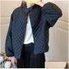 Womens Jackets For Women Light Thin Coats 2024 Spring Korean Loose Casual Bat Sleeve Jacket Vintage Quilted Short Tops Coat Drop Deliv Otsrc