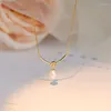 Pendant Necklaces Korean Ins Women's Jewelry Gift 925 Sterling Silver Elegant Pearl Necklace For Women In