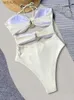 水泳服を着るX花嫁水着2023新しい女性ベージュワンピース水着ビキニプッシュアップホルター水着フラワーハイウエストバススーツladiesl240115