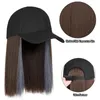 Boll Caps Fashion Baseball Cap med Bob Wig For Women Extensions Justerbar ColleBone Hair Hat Girls Short Straight