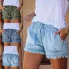 Shorts pour femmes 2024 Denim d'été grande taille XXL pour femmes pantalons courts et jeans taille haute