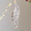 Dekoracje świąteczne fałszywe cekiny akrylowe płatki śniegu świąteczne drzewo wiszące ornament symulacja symulacja lodowego zimowego imprezy dekoracja