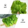 装飾的な花3 PCS人工野菜の葉野菜の偽モデルフェイクレタス食器棚リーフPU装飾偽装