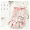 Vêtements de chien automne vêtements d'hiver doux vent princesse robe coton chiens vêtements de luxe tenues pour animaux de compagnie Yorkies fille blanche Ropa Para Perro