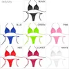 Swim Wear Woman Fashion G-String Thong Backless Side Tie Split Swimsuit Bikini Set Brazlian Swimwear Bathing Suitl240115