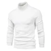 Maglione pullover da uomo tinta unita commercio estero collo alto maglieria casual da uomo 240115