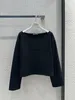 ブランド同じスタイルの女性用Tシャツ2024新しい春のクルーネック長袖ファッションミラノ滑走路Tシャツデザイナートップ0115-8