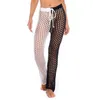 Pantalon Long ajouré en Crochet fait à la main pour femmes, mode féminine, Sexy, à lacets, taille élastique, maillot de bain de plage, livraison gratuite