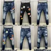 Mens Pruple Dsquared2 Uomo Jean Ksubi Street Trend Catena con cerniera Vero Jeans Decorazione Strappato Strappi Stretch Nero Moto Denim True Jeans 125