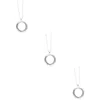Pendant Necklaces 3pcs DIY Alloy Circle Necklace Opening Glass Phase Box Round Po Frame Jewelry Gift For Men And Women (Random
