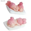 Strumenti artigianali Sleeping Baby Stampo per candele in silicone 3d Simpatico ragazzino Gesso Resina Sapone Decorazione torta al cioccolato Stampo da forno Decorazioni per la casa Regalo YQ240115