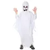Costume a tema Bambini Bambino Ragazzi Spettrale Spaventoso Fantasma bianco Costumi Abito Cappuccio Spirito Halloween Purim Festa Carnevale Gioco di ruolo Cosplay 258N