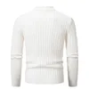 Jesienne i zimowe męskie swetry owce Solidne Jacquard Oneck Knitted Warm Slim Wysoka jakość Pullover 240115