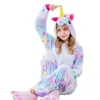 Costume da unicorno stellato Tutina da donna Pigiama Kigurumi Tuta con cappuccio Costumi di Halloween per adulti277j