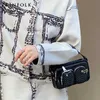 ファッションカメラバッグチェーンクロスボディマルチバックヘビプリント携帯電話バッグトートバッグ