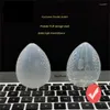 収納ボックスメイクアップエッグボックスダストプルーフオーガナイザー化粧品スポンジ透明な卵形のケースメイクアップ