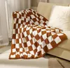 Одеяла вязаное одеяло скандинавский диван ТВ плед супер мягкий уютный покрывало одеяло путешествия сон домашний декор 152 127 см