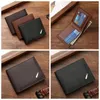 Bolsas de armazenamento Multi-Position Men's Short Carteira Grande Capacidade PU Couro Male Male Macurno Pocket Pocket Style Corean Men