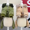 Hundebekleidung Warme Winter-Haustiermantelkleidung für Welpen Kleine Hunde Haustiere Jacke verdicken Pelzkragen Kleidung Overall Chihuahua Kostüm Mops