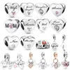 Impreza Favor Fashion Serce Shape Wisianty Charm Eternal Love mama błyszczące koraliki wisiorek oryginalne uroki srebrne bransoletki biżuteria t9i002549