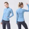 Nuovo LU-088 2024 Giacca da yoga da donna Definisci allenamento Cappotto sportivo Giacca da fitness Sport Quick Dry Activewear Top Solid Zip Up Felpa Sportwear Vendita calda