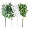 Flores decorativas buquê de salgueiro de seda artificial folhas de plantas falsas para casamento casa jardim vaso decoração festa de natal flor diy