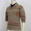 New Men's Clothing Cow Head Jacquard Zipper Knitted Sweater Jacket Autumn And Winter Thick Needle Sweater For Men