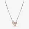 100% 925 Sterling Zilver Fonkelende hand Hart Ketting Mode Vrouwen Bruiloft Verlovingssieraden Accessoires205q