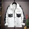 Wiosenny jesienny płaszcz do mężczyzn Nowy modny modny na Instagram wszechstronny i przystojny kołnierz Flip Top Casual Jacket