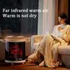 Electric Fireplace Heater Flame Heater Indoor Space Stove Portable Desktop Warmer Hot Fan Winter Heater