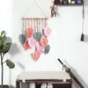 Lämnar tofsar handvävd makramvägg hängande prydnad bohemiska hantverk dekoration blad tapestry för hem vardagsrum decors 240115