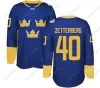 Maillots de glace Rasmus Dahlin équipe de coupe du monde Suède Kruger Ekholm Forsberg Stralman Hjalmarsson Landeskog Hedman personnalisé Ed Hockey J