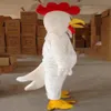 2018 Professional Make Adult Size White Chicken Mascot Costume Whole Cock Mascot287e