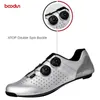 Schuhe Boodun 2021 Neue Ultralight -Straßenradbikeschuhe mit Kohlefaser Sohle atmungsaktiv